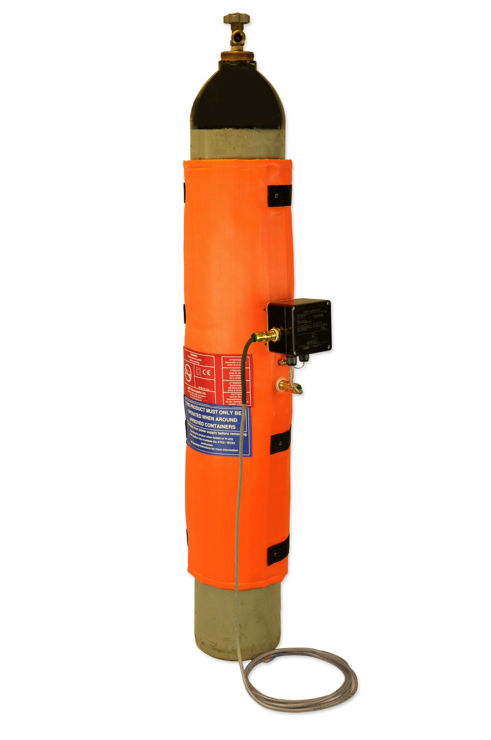 Intelliheat drum heater on a gas bottle